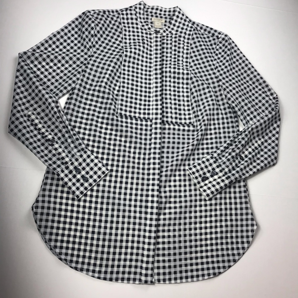 JCREW womens long sleeve button up blouse top XXS